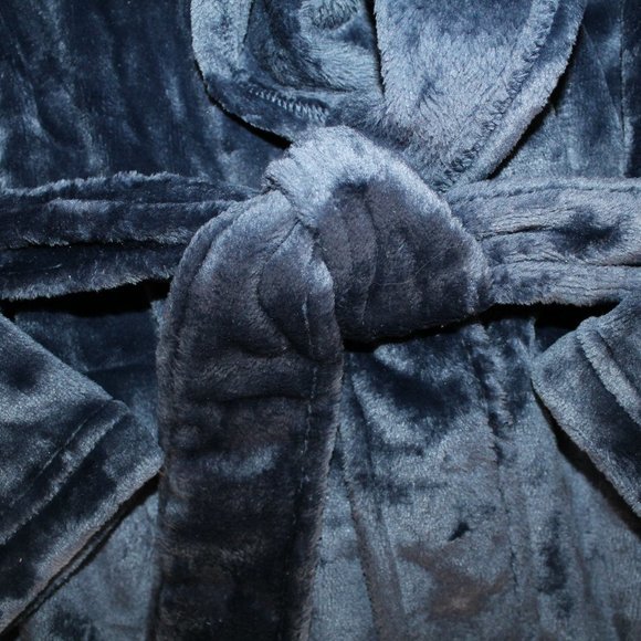 NWT UGG‎ MIRANDA VELOUR PLUSH HOODED BATH ROBE NAVY BLUE - Picture 6 of 7